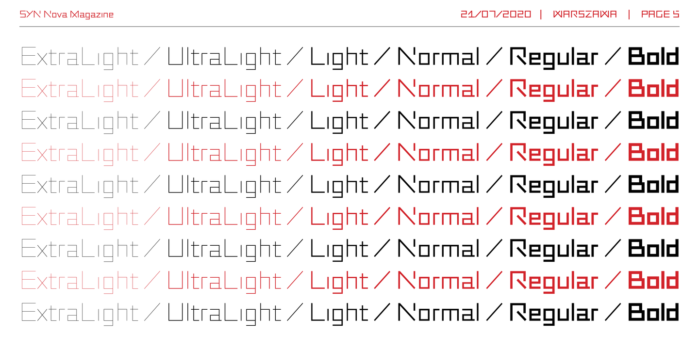 SYN Nova Extra Light Font preview